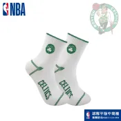 NBA襪子 平版襪 中筒襪 賽爾提克 球隊款緹花中筒襪(白色) NBA運動配件館