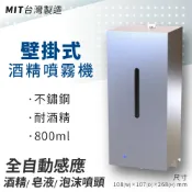哇哇蛙居家生活百貨 【台灣製】壁掛式自動酒精噴霧機 不鏽鋼外殼 HK-MSD22S 耐用美觀 耐酒精 消毒器 給皂機 酒精機 消毒機 防疫