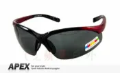 【【蘋果戶外】】APEX 908 黑紅 台製 polarized 抗UV400 寶麗來偏光鏡片 運動型 太陽眼鏡 附原廠盒、擦拭布(袋)