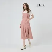 ILEY伊蕾 田園風假兩件吊帶洋裝(粉；M-XL)