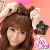 PS Mall╭＊TVBS推薦 vivi雜誌造型配件 春浪派對必備lady gaga女神卡卡 蝴蝶結假髮髮梳【P022】