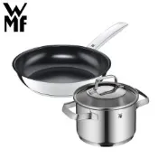 【WMF】Durado 陶瓷不沾平底鍋24cm+Belmonte 高身湯鍋 20cm