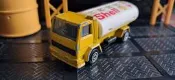 【珍愛玩具】非TOMICA , 美捷輪 MAJORETTE FORD 殼牌字樣 油罐車 戰損車