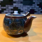 ◖七福◗ 台灣現貨｜日本製 九谷燒 清峰窯 金彩 茶器 茶道 日式 茶壺 急須 湯吞 茶道具 附杯蓋 260131