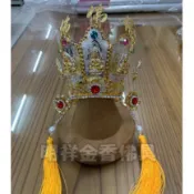 【明祥】新刮金雙色銅帽伍佛帽 尺三神尊用 觀音佛祖 清水祖師 地藏王菩薩 神明帽 神明用 46廠