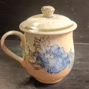 柴燒釉下彩繪蓋杯