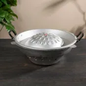 全球選品1館 生活百貨 泰式烤肉爐戶外鋁合金燒烤爐碳烤盤圓形燒烤店火鍋店家用桌面可攜式