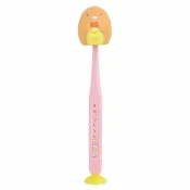asdfkitty可愛家精品店 asdfkitty*日本san-x角落生物炸豬排吸盤式兒童牙刷-附造型蓋-日本正版商品