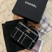 木浪代購🌊  有貨🔥香奈兒 chanel 毛呢包 黑色 肩背包 側背包 時尚 禮盒 情人節 聖誕節 贈品 專櫃