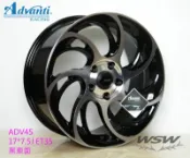 WSW 鋁圈 ADV45-17吋 7.5J 5/100 ET35 亮黑車面