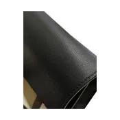【BURBERRY 巴寶莉】39808251 經典HOUSE系列格紋棉麻拼色肩背/斜背包(全新展示品-黑色)