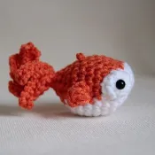 毛線掛飾/吊飾 凸眼小金魚 波妞 鑰匙圈