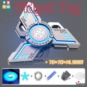 Fidget Spinner with Luminous Light Metal Finger Spinners Str