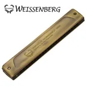 WEISSENBERG 專業款2203RS 22孔複音口琴-青古銅