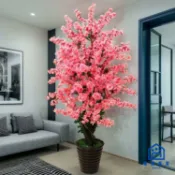 蒙麗百貨 免運/公司貨 【仿真裝飾植物】2025新款仿真花室內裝飾花落地假桃花樹 盆栽 綠植客廳大型植物 盆景全館折扣 售後保障 店長新品推薦 6m1115