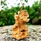 🌟臺灣熱賣🌟真武上帝蕩魔天尊神像擺件黃楊木精雕保平安手工雕刻玄天大帝木雕 關聖帝君 中壇元帥 武財神 招財 招財擺飾