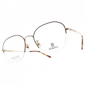 SEROVA 光學眼鏡 SP280 C105 復古造型半框款-金橘眼鏡