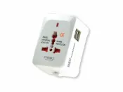 愛樂購 【太星電工MAXSTAR】AA302附2USB多國 轉換 旅行用 插座(二腳扁型插/八字扁腳插/圓型雙腳插)