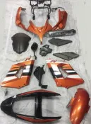 Kymco 酷龍150仿賽橘色車殼 油箱 碼表整流罩支架 風鏡 大燈上左右整流罩 左右前整流罩側殼 前土除 左右後側罩