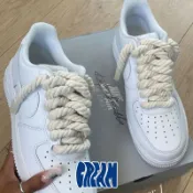 【 𝐂𝐑𝐄𝐀𝐌.𝐋𝐀𝐁 】Air Force 1童軍繩 特殊鞋帶 免擴大 Central Cee同款 潮流