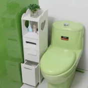設彩品牌旗艦店 馬桶邊櫃 夾縫櫃 浴室邊櫃防水立櫃衛生間儲物櫃馬桶側櫃置物架夾縫角櫃窄櫃收納櫃『XY37679』