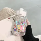 【桃園出貨】高顏值 海綿寶寶派大星 杯子 直飲吸管水杯塑料手提動漫卡通周邊 水壺 水杯 吸管杯