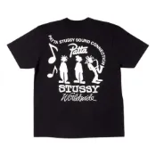 (店+)【STUSSY】3903843 Stussy x Patta 聯名款 SS24 背面字母印花圖案寬鬆圓領短袖T恤 男女同款