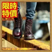 現貨+預購 馬丁靴 中筒情侶款靴子-真皮英倫繫帶男女鞋子(單雙)3色64h93【獨家進口】【米蘭精品】