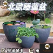 錦盛實木家居 公司貨 免運 【北歐睡蓮盆】庭院花盆 水養盆 種植盆 落地大花盆 種植盆 大口盆缸 粗陶盆 花盆 荷花盆 落地花盆 工廠直銷 全館折扣 售後保障 店長新品推薦 6j722