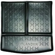e系列汽車用品 三菱 2014年12月OUTLANDER 7人3片式平整化 行李廂墊 尾廂墊 汽車防水托盤 後廂墊