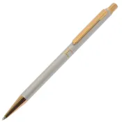 DAKS 日本製經典品牌圖騰LOGO Sailor 按壓式原子筆(銀灰/黑色0.7MM筆芯)