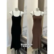 【𝐅𝐋𝐎𝐑𝐀】帶胸墊🏷️莫代爾棉顯瘦包臀魚尾洋裝 貼身 顯身材 長洋裝 後媽裙 魚尾裙 小個子推！
