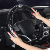 連盛 汽車方向盤套DAD鑲鉆皇冠車內用把套女款水晶方向盤套韓四季通用