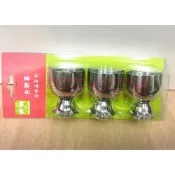 (店+)金歡喜 敬神杯 三入裝 正304不繡鋼 鋼杯 3入裝 神明 神桌 拜拜 [老王五金]