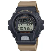 大高雄鐘錶城 CASIO 卡西歐 G-SHOCK 6900 系列 DW-6900TU-1A5 經典三眼數位錶 黑米配色 50mm｜樂天領券現折★全館特惠中★指定刷卡回饋10%