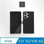 Metal-Slim Vivo Y21 5G(2026)/Y05 4G 幾何造型膚感雙料撞色磁吸皮套