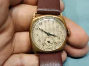 瑞士ROLCO手動包金男古董錶，早期ROLEX幾個品牌其中之一，表徑30不含把頭，剛洗油更換發條。  表殼有穿金磨損及表