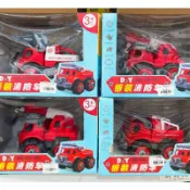《翔翼玩具》 工程車 拆裝 吊臂機 水泥車 玩具拆裝 消防車 吊臂車 雲梯車 噴水車 13-5554 安全標章合格玩具