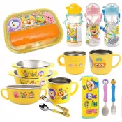 (店+)【Pororo】韓國製 淘氣小企鵝 Tritan 水壺 環保杯 兒童餐具 餐盤 湯匙 叉子 杯子 隨行杯 Pororo