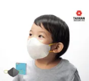 :dc 克微粒 :dc 克微粒 奈米薄膜 兒童立體口罩  (白色黃耳帶) 6片/盒
