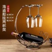 創意紅酒架紅酒杯架歐式葡萄酒架倒掛酒瓶架高腳杯擺件現代酒杯架
