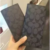 「現貨」+「預購」COACH美國outlet新款 男士防水防刮 信用卡💳夾 拉鏈長夾 禮盒組