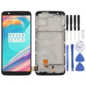 鼎盛貿易行 適用于for OnePlus 5T A5010 液晶觸摸總成帶框 (顏色：黑色)
