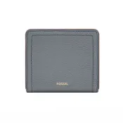 FOSSIL Logan 真皮系列拉鍊零錢袋設計短夾 藍色 SL7829450