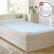 【LooCa】加大6尺 吸濕排汗全3cm記憶床墊180x188cm★送枕X2