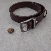 皮帶 客製燙金 真皮腰帶 義大利皮革 壓紋 34mm 深咖 禮物