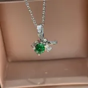 18k金沙佛萊寶石墜
