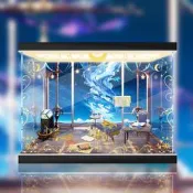 RE-MENT小小樣品天文學家展示盒 潮玩防塵結構模型展示盒