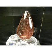 [Disk水晶][開運招財]台灣磨工全美白底金紅髮晶墜(45x25x12mm重18克)LE-24