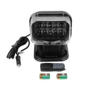 [商城] 汽車遊艇SUV黑色50W LED燈遙控探照燈高亮度工作燈